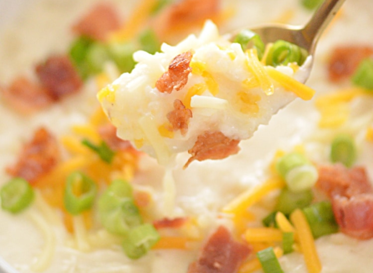 loaded potato soup with cream cheese