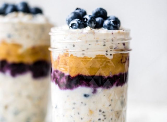 Peanut Butter Blueberry Overnight Oats