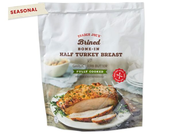 Trader Joe's Brined Bone-In Half Turkey Breast Fully Cooked