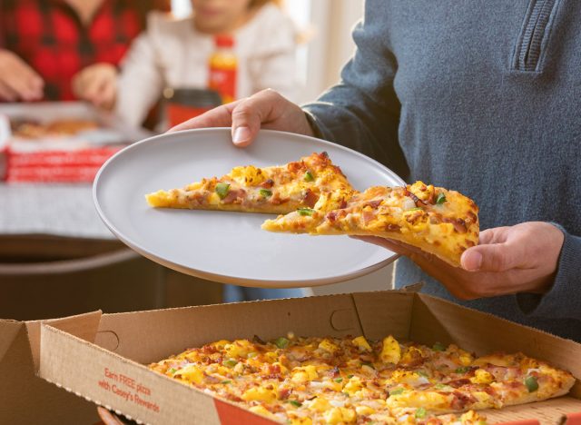 Casey's breakfast pizza party