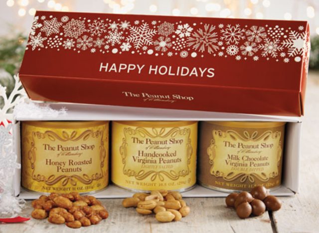 Holiday Snowflake peanut gift box