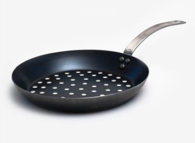 Made In blue carbon steel grill frying pan