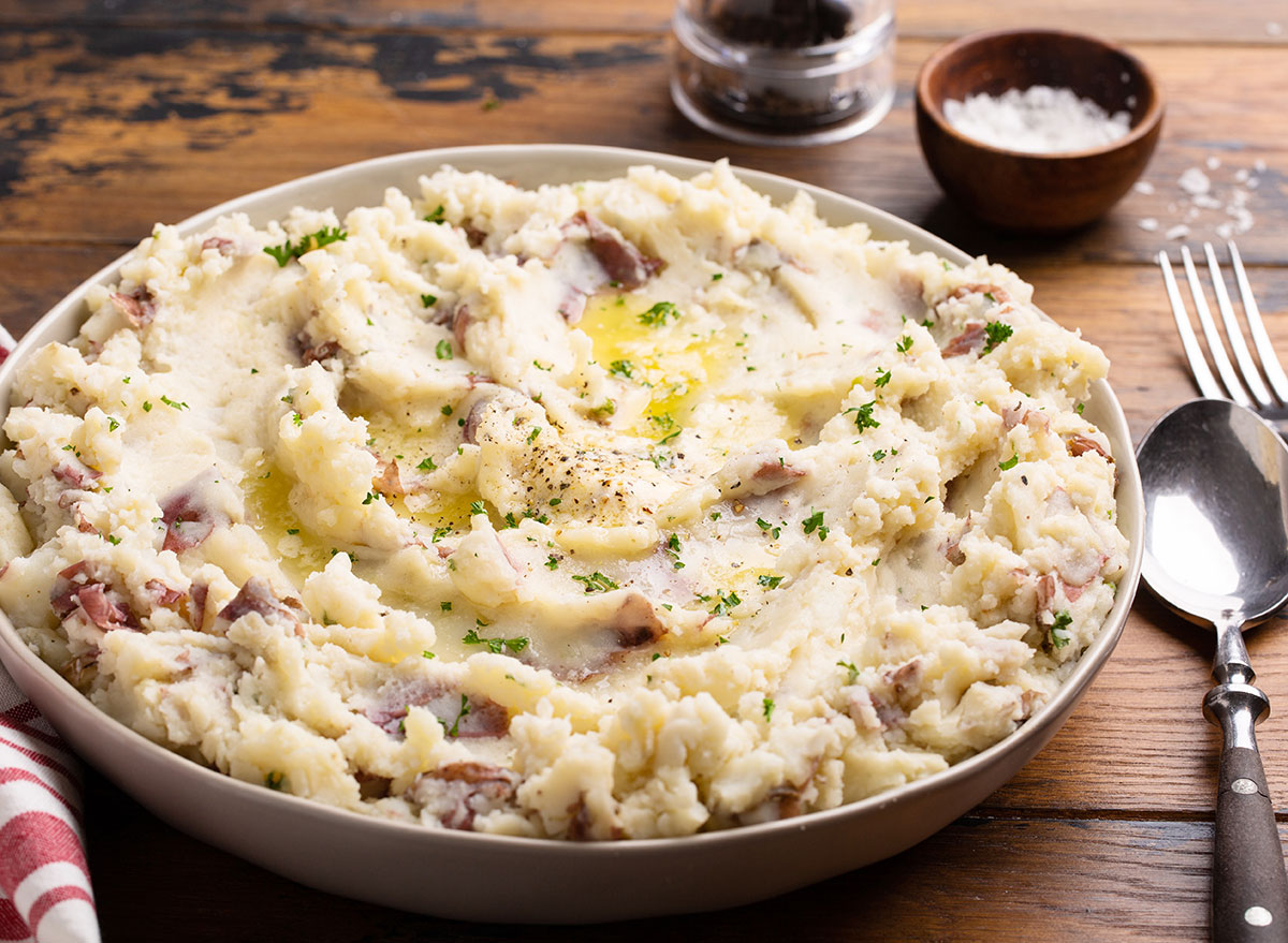 mashed potatoes skin