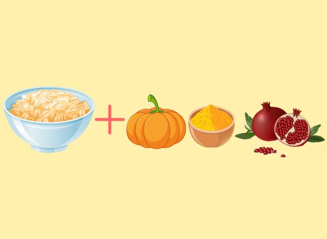 oatmeal pumpkin turmeric pomegranate