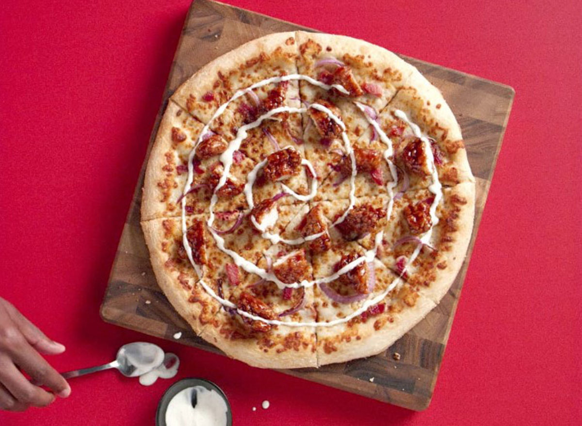 pizza hut honey bbq chicken pizza