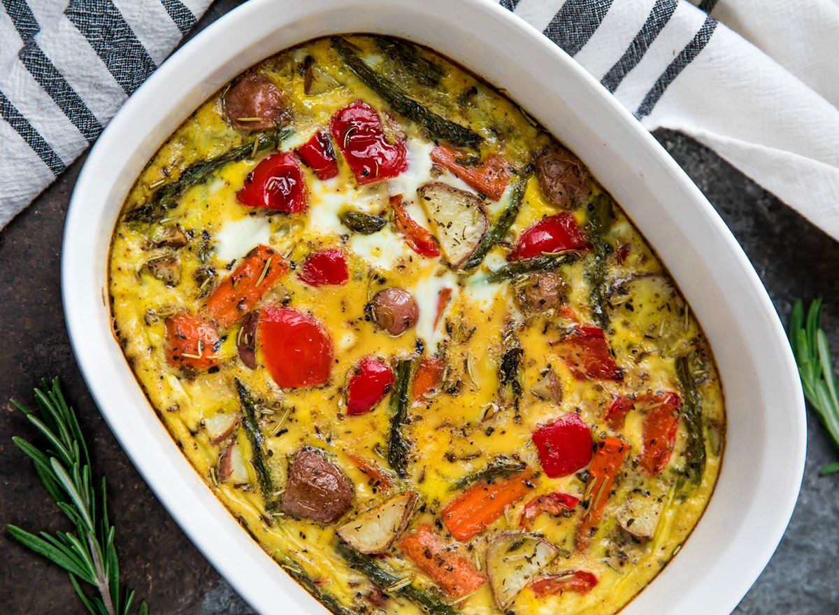 roasted veggie breakfast casserole