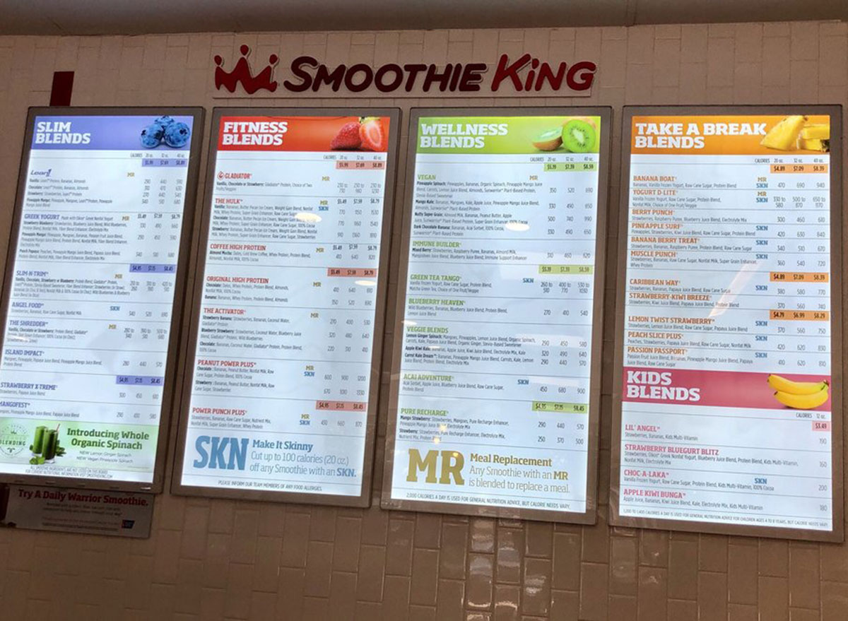 10 Secrets Smoothie King Doesn't Want You to Know — Eat This Not That