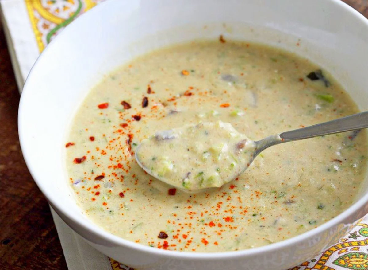 spiced broccoli soup