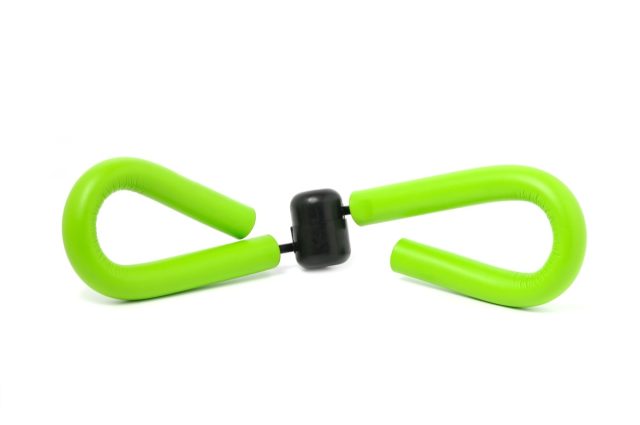 Green expander on a white background