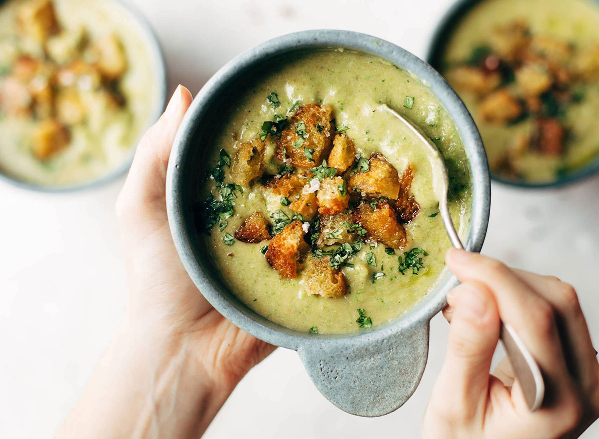 vegan broccoli cheese soup