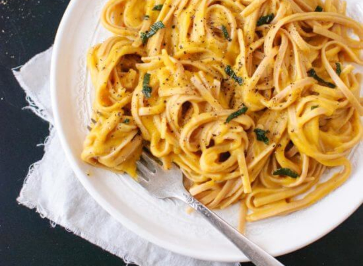 vegan butternut squash linguine