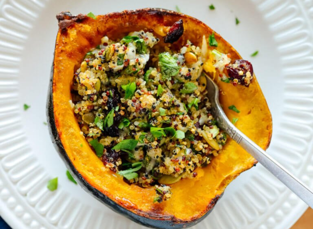 vegetarian stuffed acorn squash