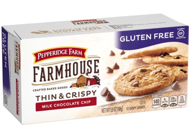 Pepperidge Farm Farmhouse Thin & Crispy Gluten Free Milk Chocolate Chip Cookies