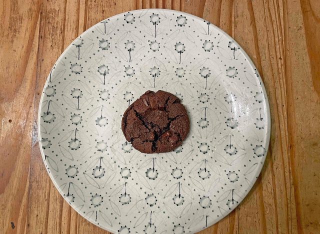 Sweet Loren fudge cookie on a plate.