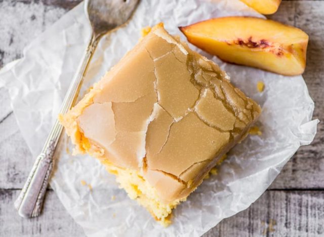 brown sugar peach cake