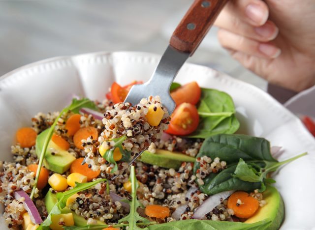 Eat quinoa salad