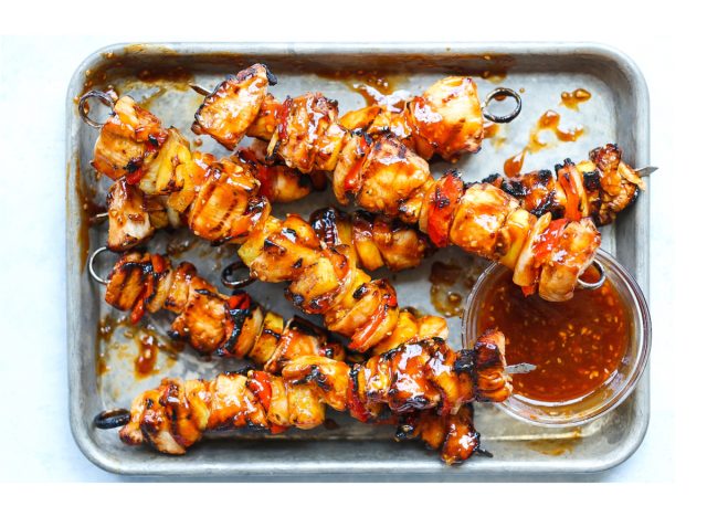 grilled bbq pineapple chicken habobs