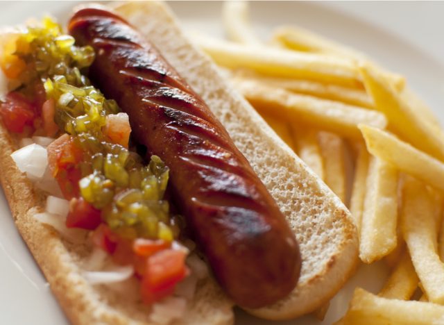 hot dog and fries