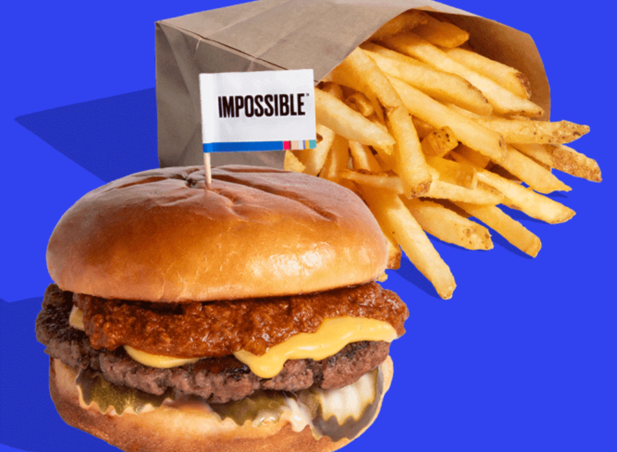 impossible burger and fries