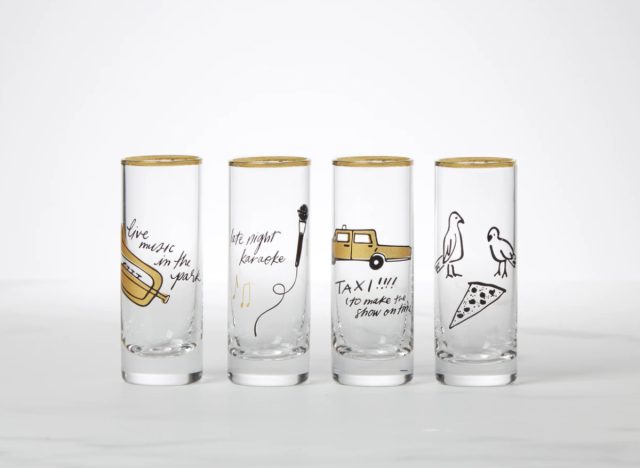 kate spade manhattan, please 4 piece shot glass set