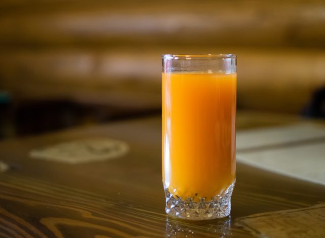 orange juice glass