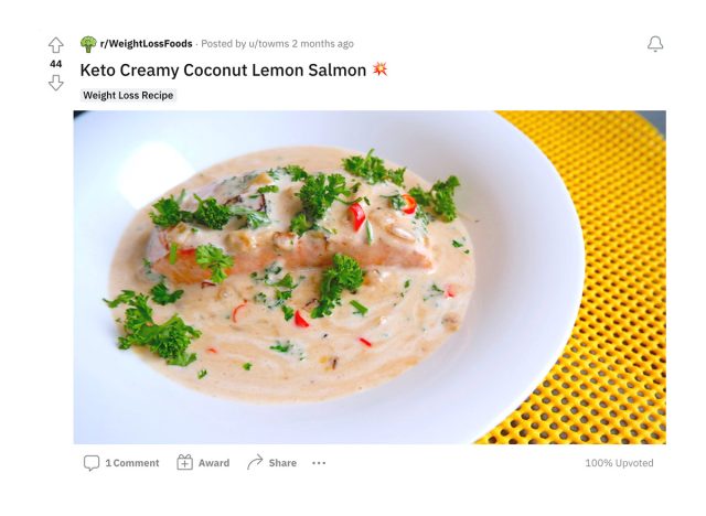 Creamy Salmon Lemon Ceto from reddit