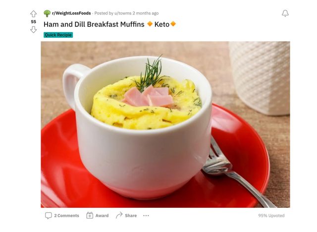 ham and dill breakfast muffins from reddit