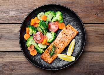 salmon and veggies