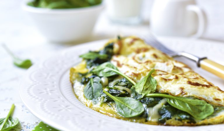 spinach and cheese omelette