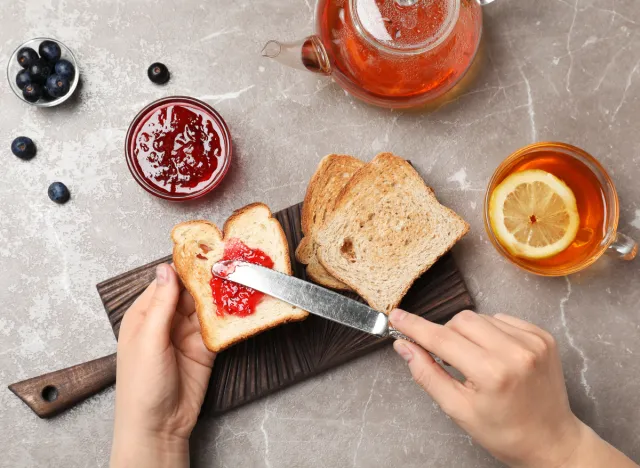 toast with jam