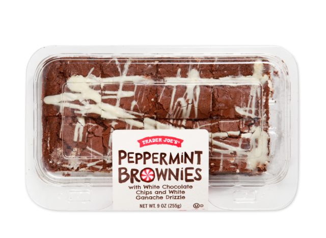 trader joe's peppermint white chocolate brownies
