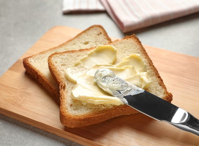white bread with butter