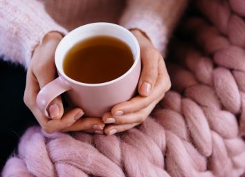 woman holding tea