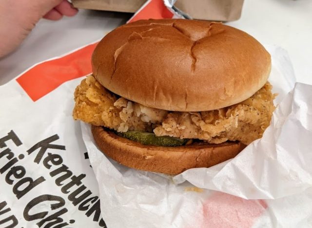 KFC spicy chicken sandwich