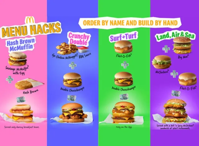 McDonald's fan inspired menu hacks