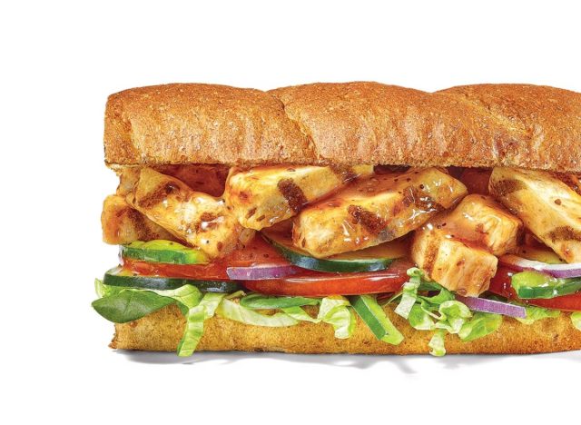 Terriyaki subway sandwich