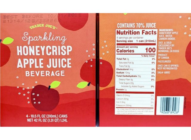 Trader Joe's Sparkling Honeycrisp Apple Juice