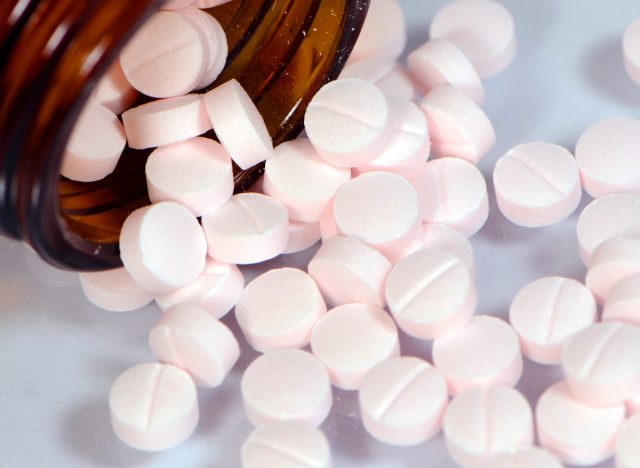 Baby aspirin pills.