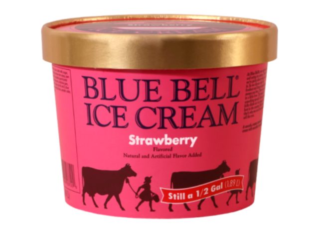 blue bell strawberry ice cream