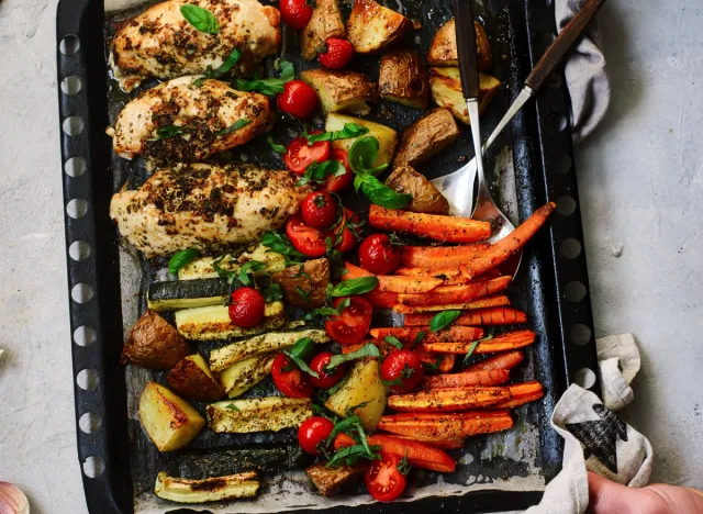 chicken and veggie sheet pan