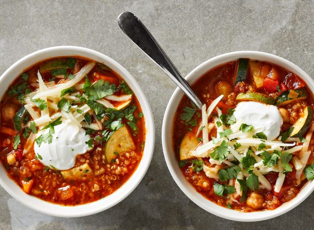 soupe de quinoa aux pois chiches