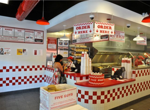 five guys interior