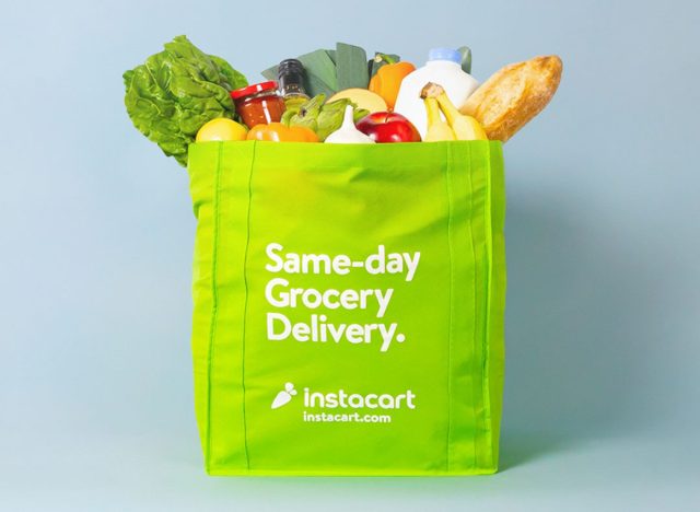 instacart bag of groceries