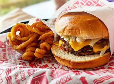 jack in the box burger and fries