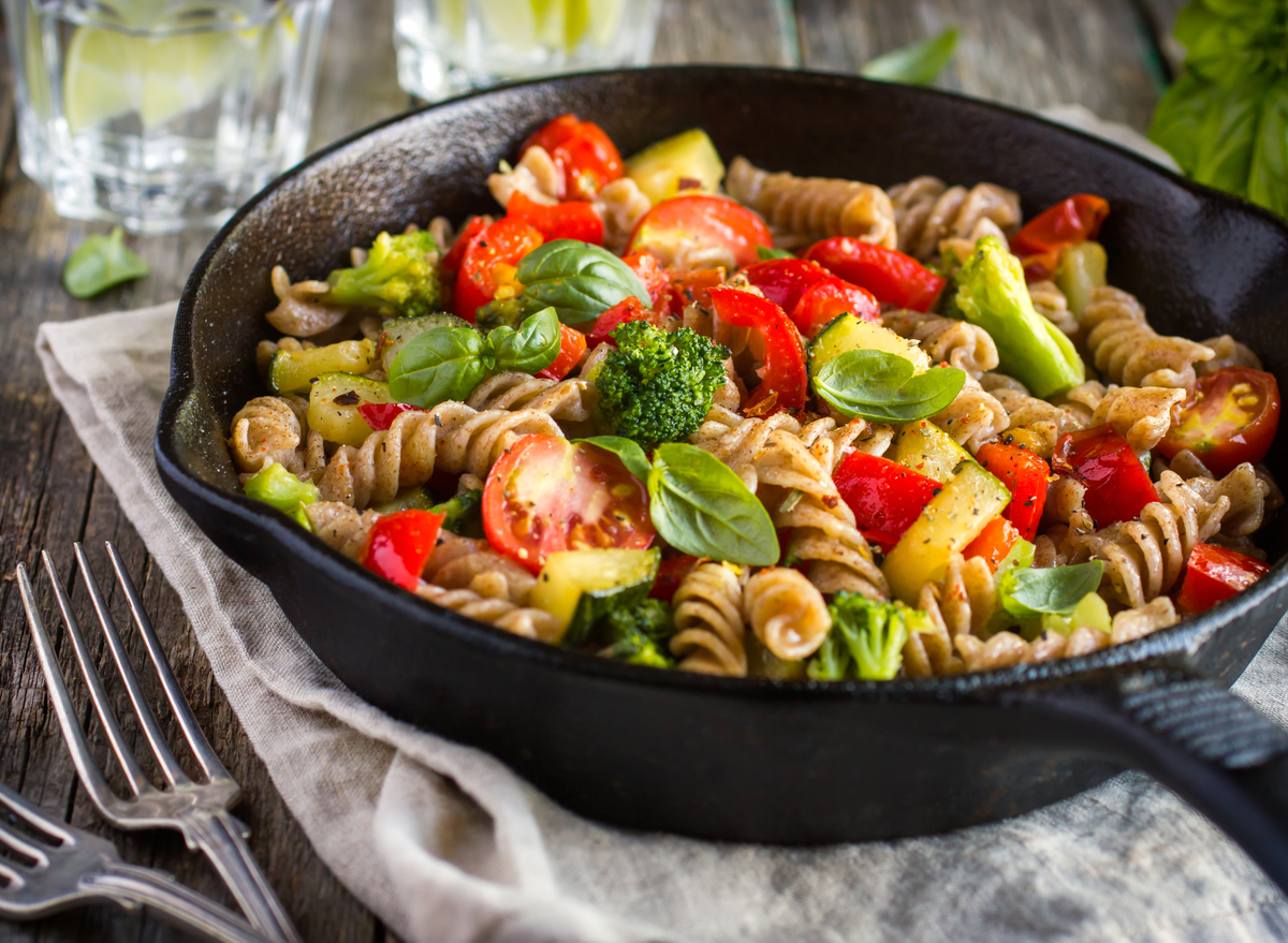 pasta with veggies