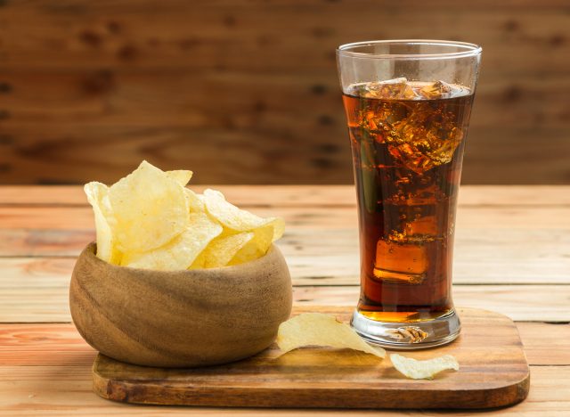 potato chips and soda