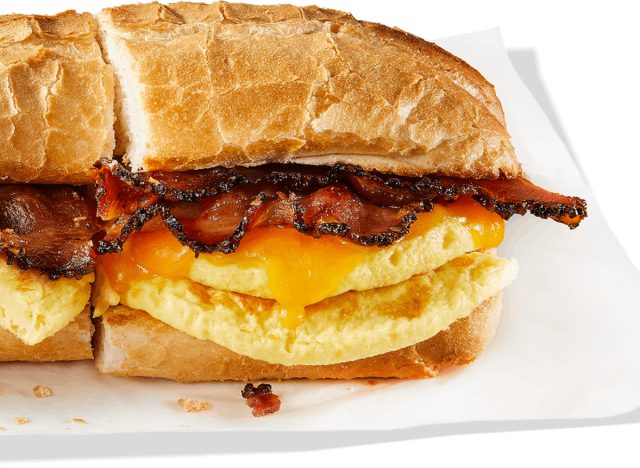 potbelly's bacon, egg, and cheddar breakfast sandwich
