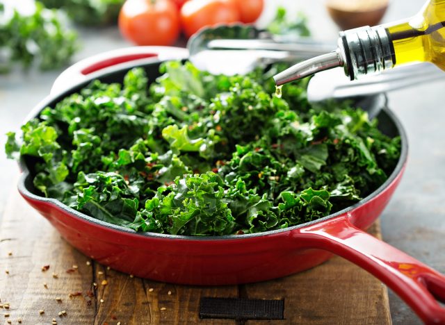 sautéed kale in olive oil
