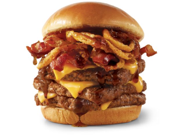 wendy's bourbon bacon cheeseburger triple
