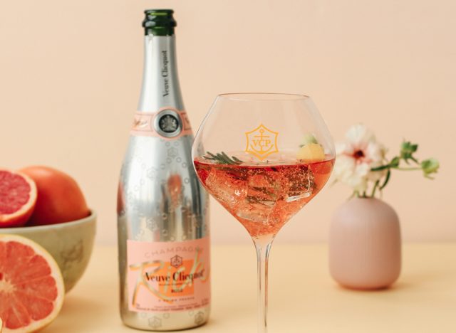 Veuve Cliquot grapefruit rosemary cocktail